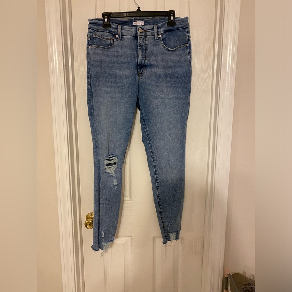 Good American jeans - skinny with frayed leg 14/32